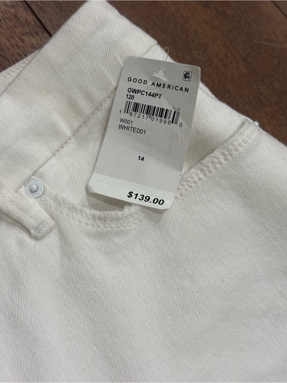Good American White High-Rise Denim Jeans